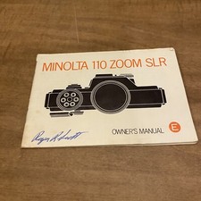 Minolta 110 Zoom SLR Owners Manual E VTG