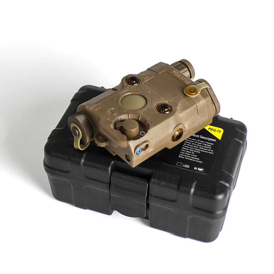 Страйкбол коробка лазера PEQ 15 ИК прицеливания + красный / зеленый лазер + светодиодный светильник - Изображение 2 из 4