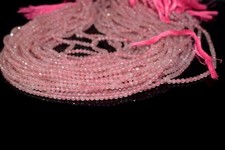 2MM Natural Pink Morganite Faceted Round Shape Gemstone Jewelry Making Beads 12