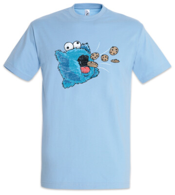 Pop Star Cookie Monster Herren T-Shirt Super Cookie Kekse Fun Mario Crossover