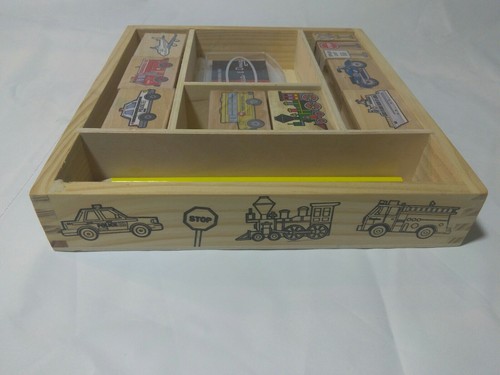 Melissa & Doug Veicoli Set di francobolli in legno - Foto 2 di 8