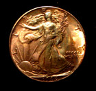 1944 WALKING LIBERTY HALF DOLLAR TONED — photo 2
