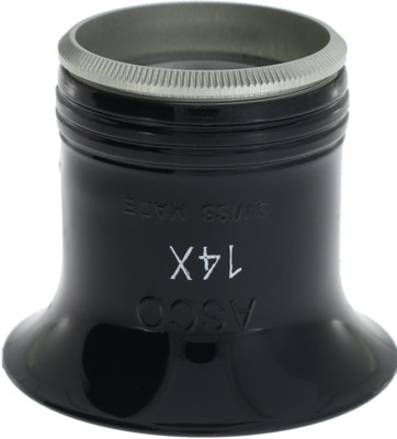 KD89 Horotec Loupe D'horloger Avec Bague Vissée En Aluminium Rouge