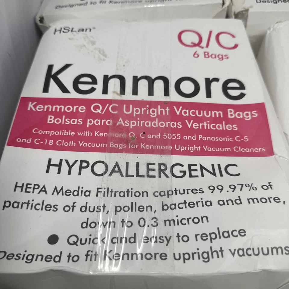 (5) Kenmore Canister Vacuum Bags 6-Pack Type Q C & 5055 & Panasonic C-5 & C-18 - Image 2 of 4