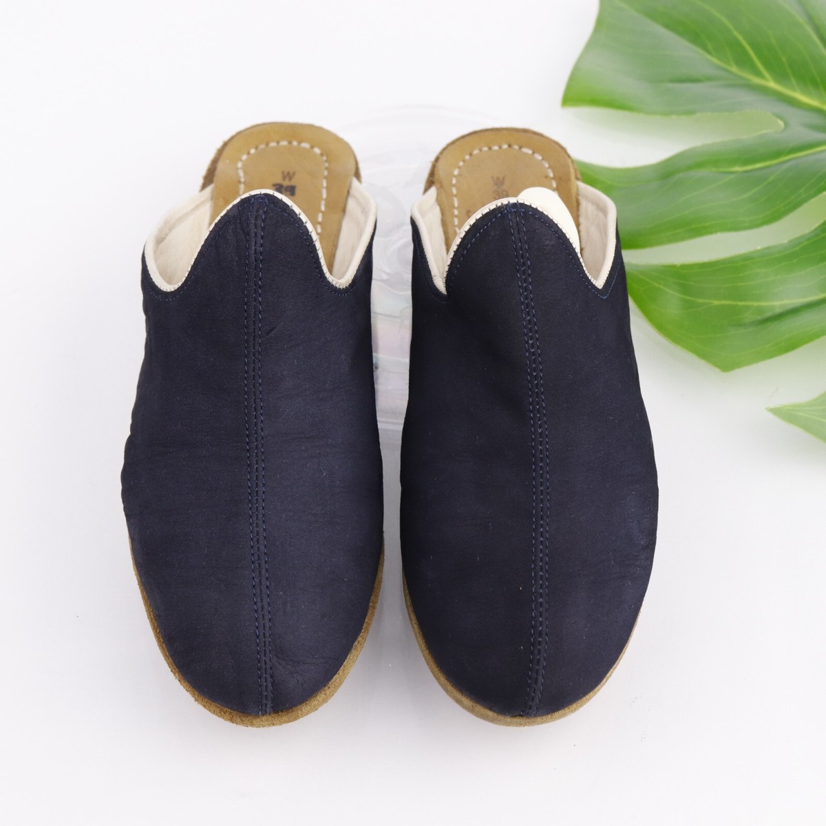 Sabah Womens Baba Mule Shoe Size 7 Baleen Blue Nubuck Slip  display picture 2