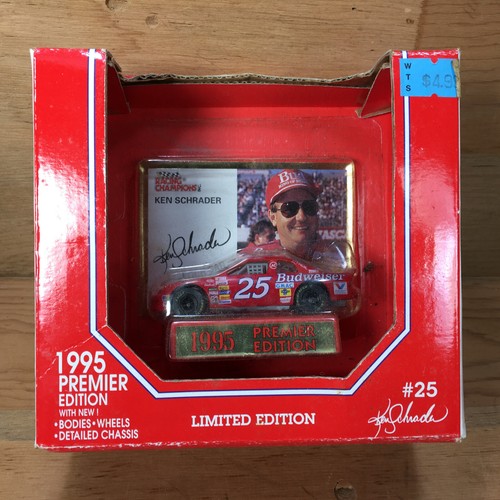 Ken Schrader 1995 #25 Budweiser NASCAR Racing Champions 1:64 Diecast NEW IN BOX - Picture 2 of 8