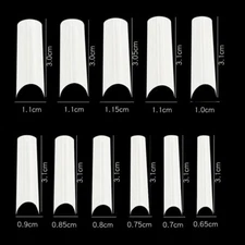 Cre8tion Nail Tips #11 Natural Long Straight 550 pcs - Item#15153