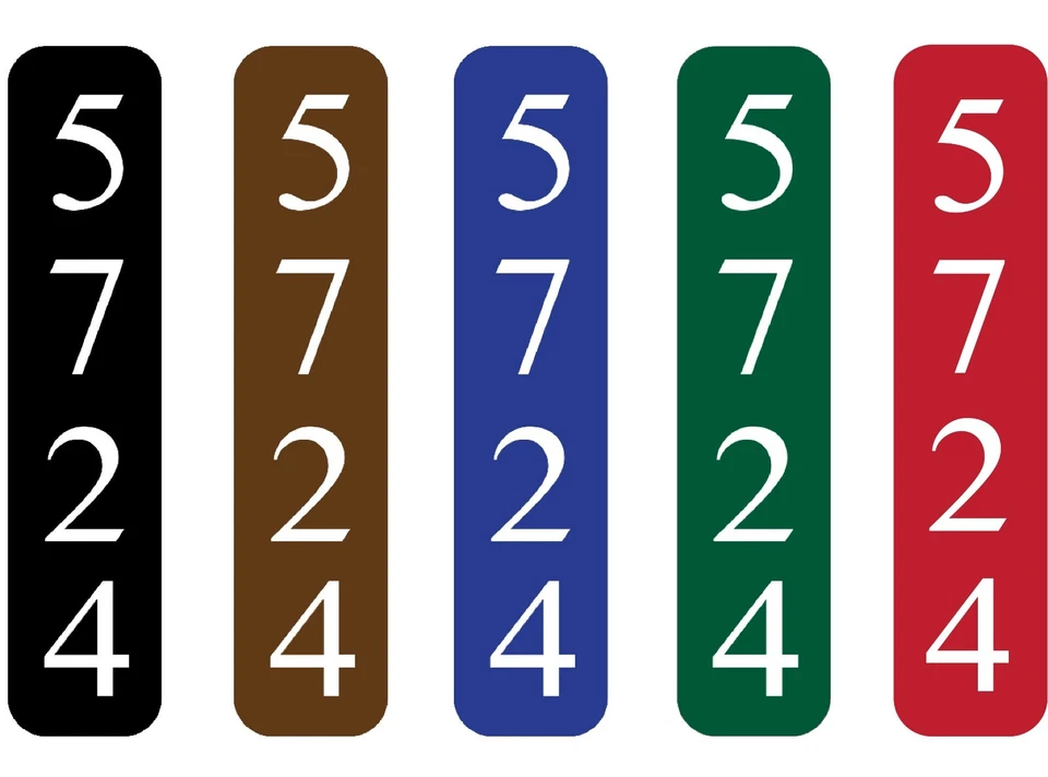 Letrero de calle de aluminio reflectante personalizable con número de casa | 18" x 4" Foto 2 de 3