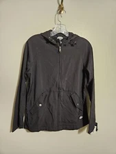 Dickies Women's Performance Hooded Rain Jacket Black Size Small Hydroshield