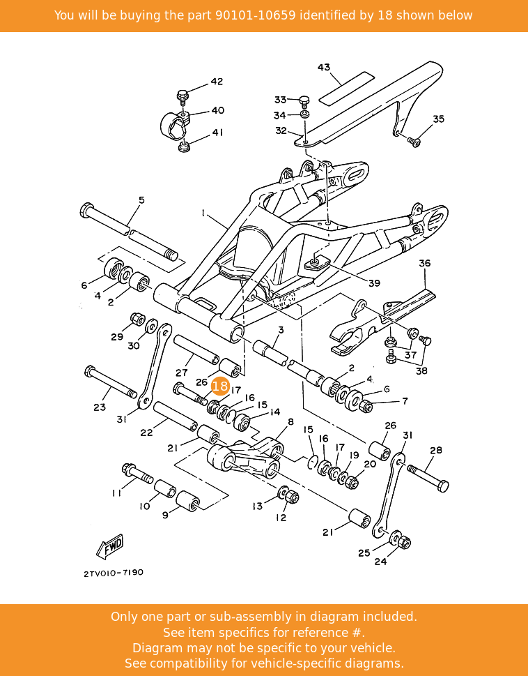 Yamaha Bolt 90101-10659 Fowlers Parts OEM for sale online | eBay