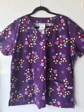 womens scrub tops large