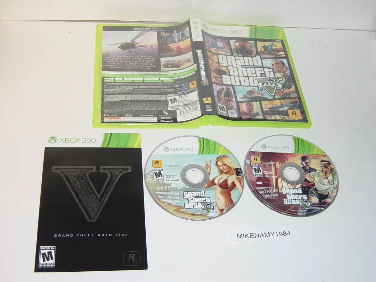 Grand Theft Auto V Microsoft Xbox 360 Disc 1 Only Install Disc GTA 5 & Case.