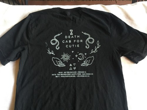 Death Cab For Cutie Rare Black Shirt. Hollywood Bowl, San Diego Chicago XS - Picture 4 of 5