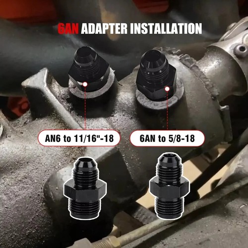 6AN Power Steering Pump Hose Kit Compatible Chevy C10 LS Swap Connects GM Type 2 - Foto 6 di 18
