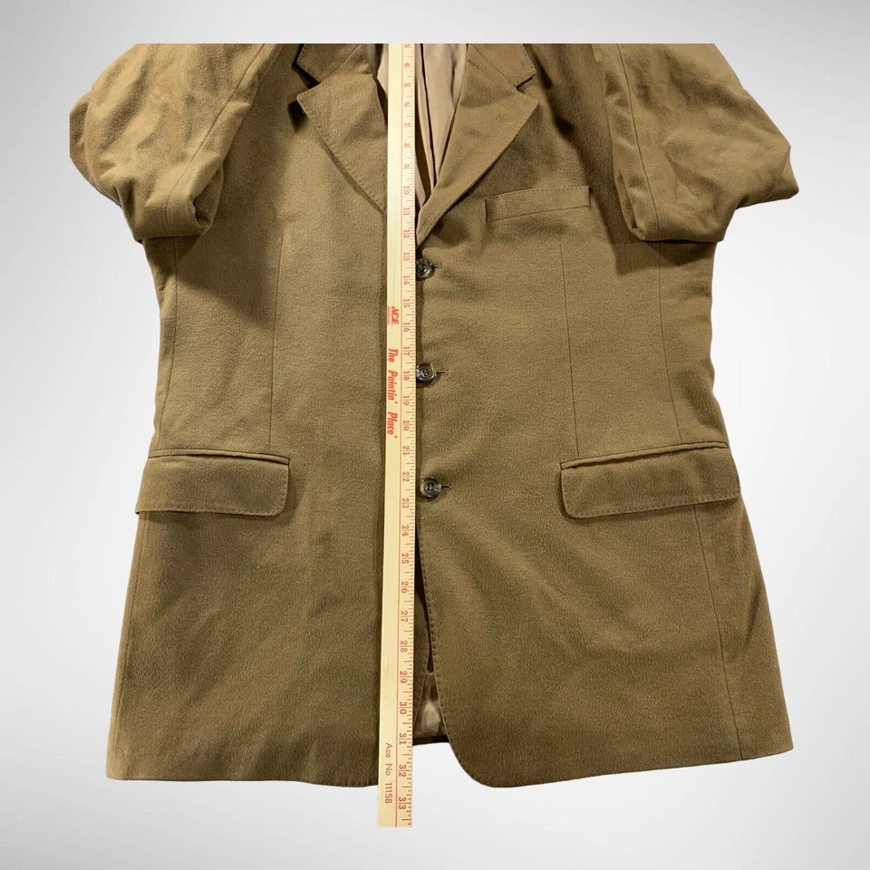 Coppley Sport Coat Mens 42R Camel Brown 100% Cashmere 3-Button Ventless - Image 4 of 4