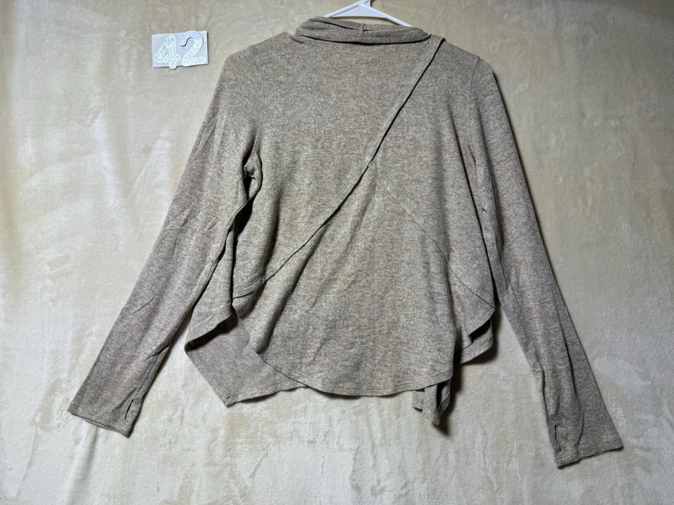 DANSKIN Niñas SUÉTER Frente Abierto Cárdigan BEIGE MANGAS LARGAS L 10/12 Foto 4 de 4