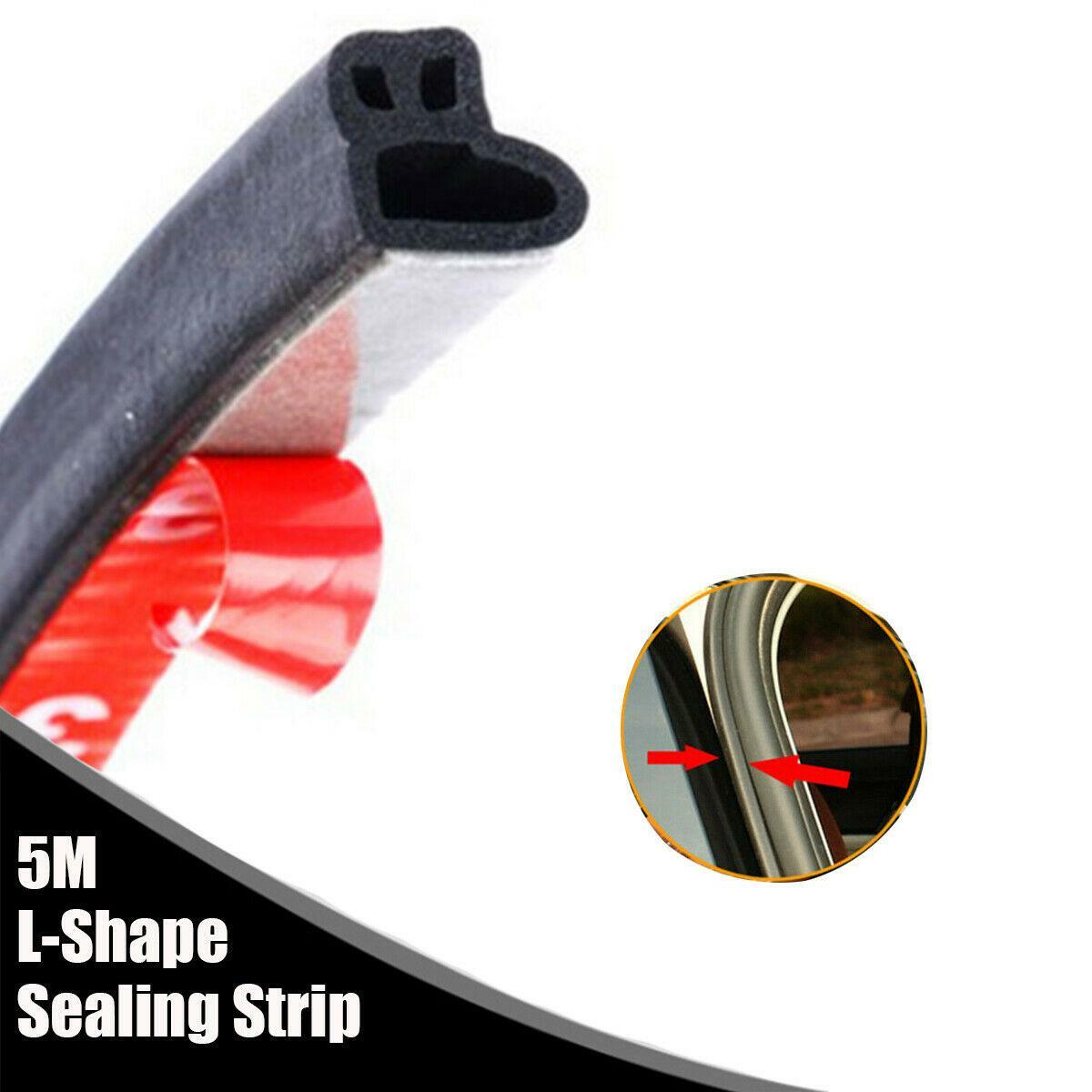 5M L Shape Trim Moulding Weatherstrip Car Door Hood Edge Black EPDM Seal Strip eBay