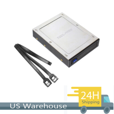 TOOLFREE 2.5'' Internal Floppy Bay SATA III Tray-Less Mobile Rack for HDD SSD
