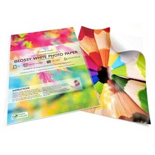 Glossy Sticker Paper 20pcs 120gsm A4 Self Adhesive Photo Printing Inkjet Laser