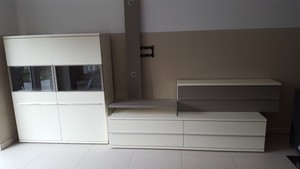 Wohnwand Weiss Grau Holz Hersteller Mondo Ebay