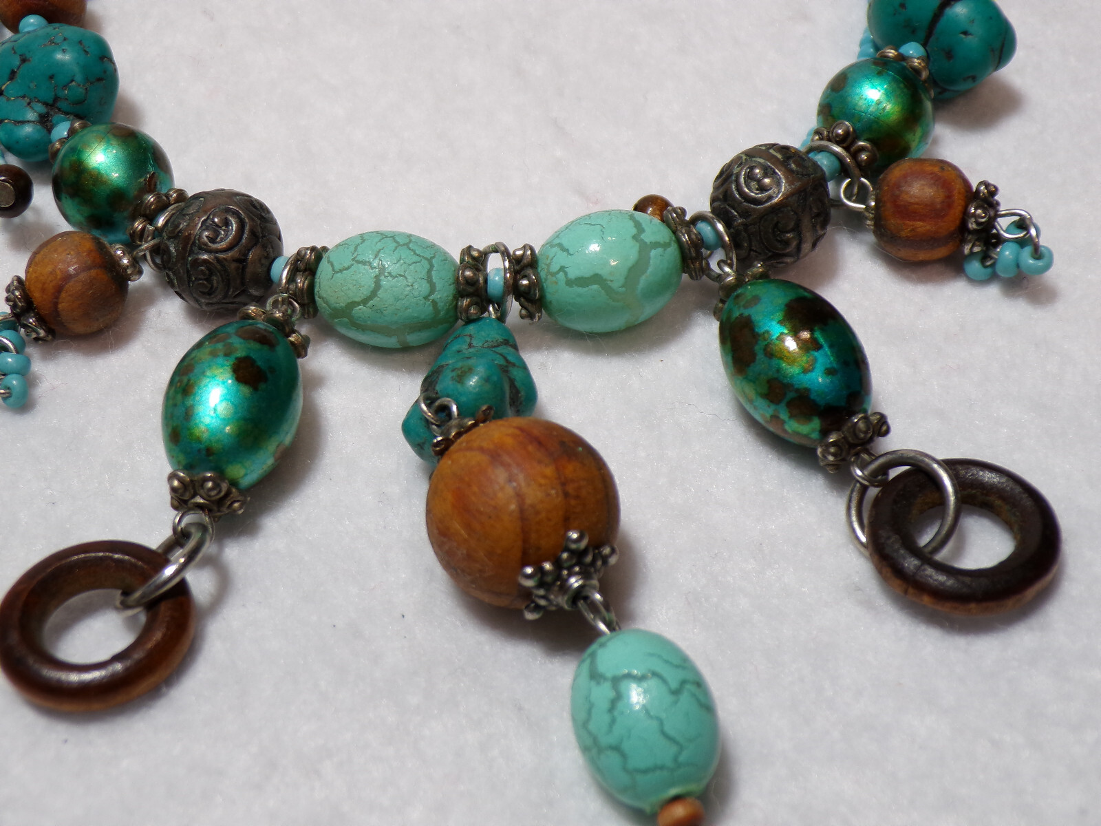 Well Made Adjustable (Spring Ring) Turquoise 20" … - image 4