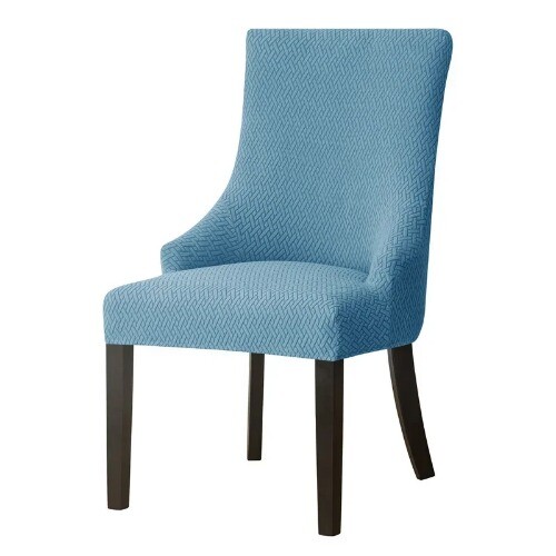 Sloping Back Chair Cover Jacquard Armchair Covers Wing Back Chairs Slipcover - Picture 15 of 35