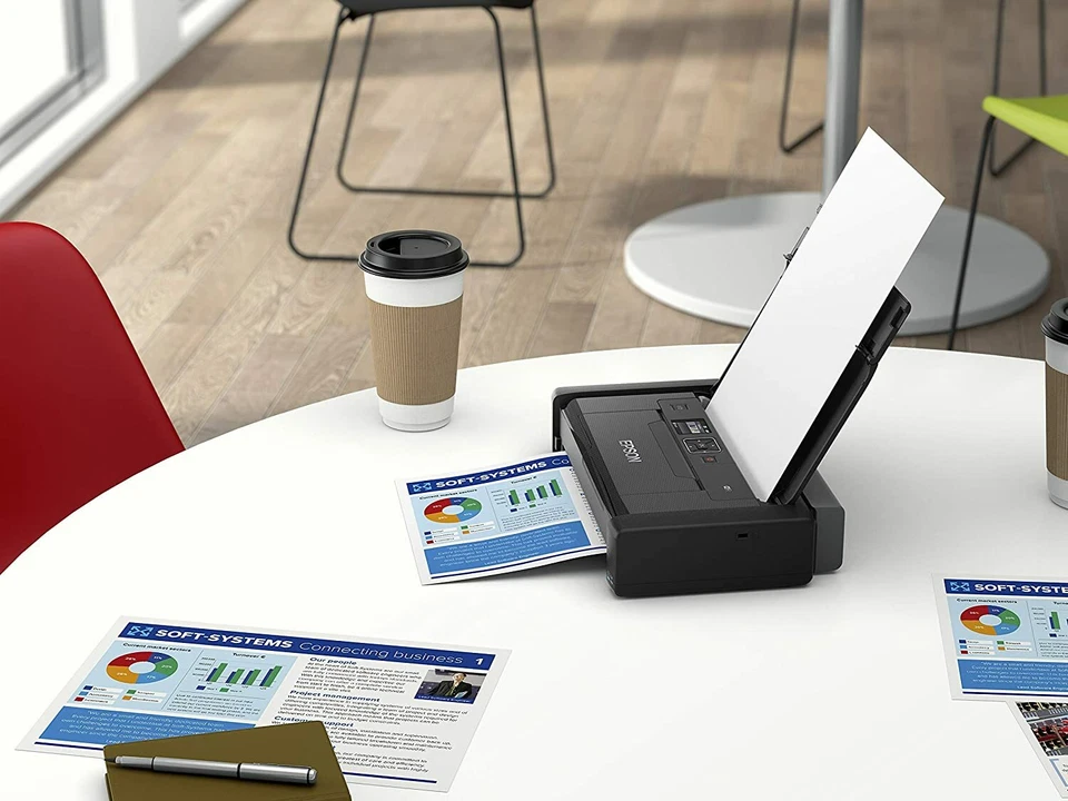 STAMPANTE EPSON PORTATILE WORKFORCE WF-110W A4 14/11PPM WIFI USB CON BATTERIA - Immagine 2 di 4