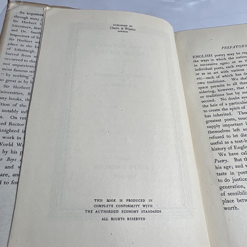 1944 A CRITICAL HISTORY OF ENGLISH POETRY: Herbert Grierson, First Edition, HCDJ - Picture 5 of 23