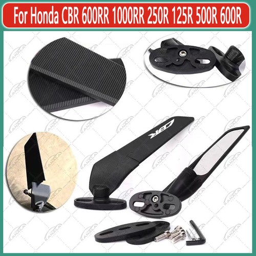 CNC Rearview Mirror Fixed Wing For Honda CBR 600RR 1000RR 250R 125R 500R 600R - Imagen 2 de 5