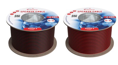 Bulk Speaker Cable Audio Wire In Wall CL3 12AWG 14AWG 16AWG 18AWG Lot