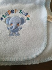 NUBY Blue elephant SUPER STAR Fleece Plush Baby Blanket Soft 30"  30" LOVEY