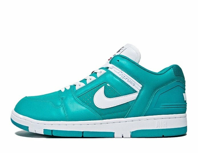 Nike SB x Supreme Air Force 2 Low 'Teal' New Emerald/White Size