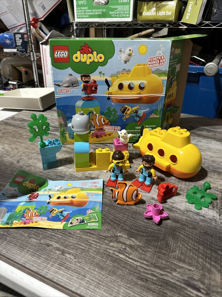 LEGO DUPLO TOWN SUBMARINE ADVENTURE 10910 BUILDING KIT COMPLETE AGES 2+  RETIRED