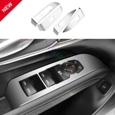 For Cadillac CT4 2020-2022 Silver Steel Glass Window Lifting Panel Decoration