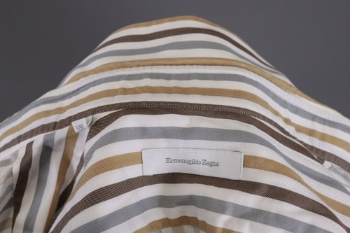 Camisa Ermenegildo Zegna Multicolor Rayas Manga Larga Abotonada Talla 42/16 - Imagen 17 de 17