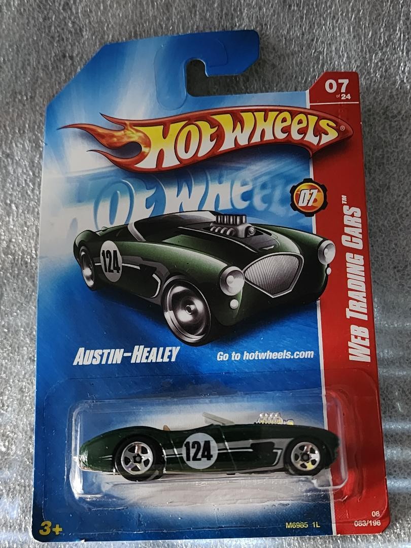 Hot Wheels 2008 Web Trading Cars Austin-Healey 124 07/24 Card 083 NIP