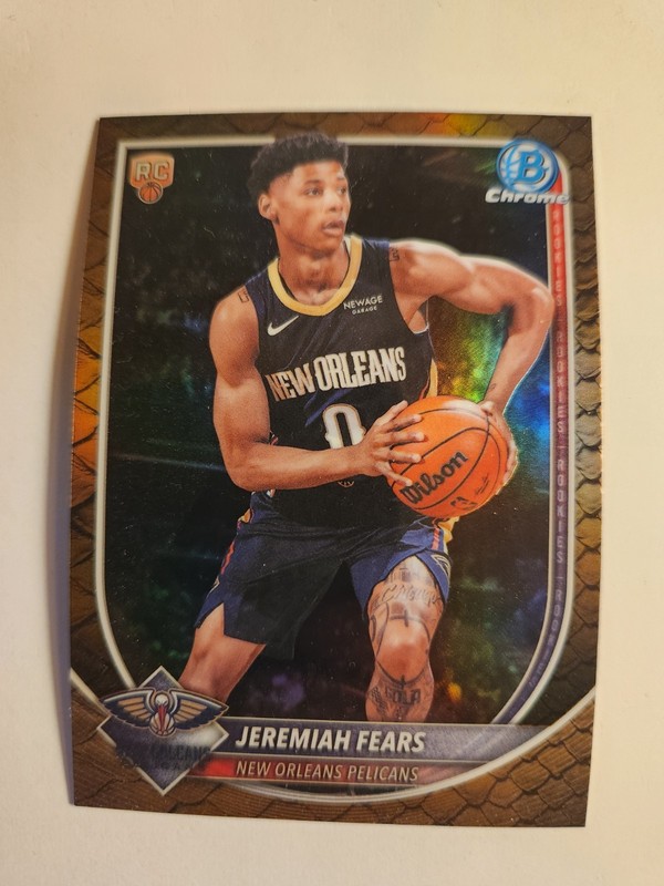 2025-26 Bowman - Chrome Jeremiah Fears #BCV-7 Reptilian Refractor (RC)