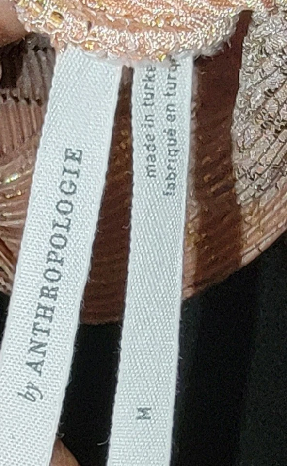 Top Anthropologie Talla M Mujer Rosa Vickie Halter Metálico Brillante Elástico Vacaciones Foto 4 de 4