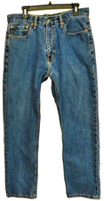 Vintage Levi's Men's 505 Indigo Blue Medium Wash Denim Jeans - Size 36 x 32
