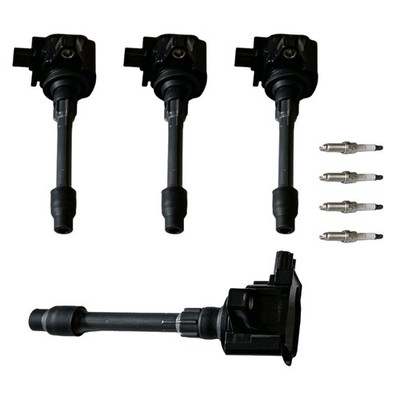 4X Ignition Coil & Spark Plug Pack For Honda Acura 1.5L 2.0l L4 3052059B013