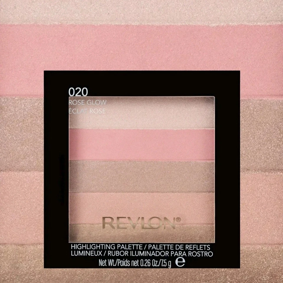 Revlon Highlighting Pallette in HTF Shade 020 Rose Glow Powder Blush Highlighter - Image 2 of 4