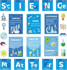 26 PCS Science Classroom Decorations, Science Posters Bulletin Board Sets Scient