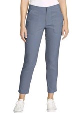 Eddie Bauer Women's Horizon Straight Ankle Pants, Blue, Size 6. CF