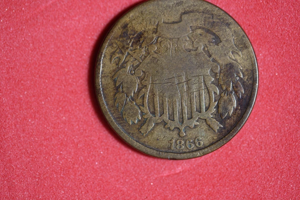1866- 2 Cent Piece #P31718 - Image 2 of 2