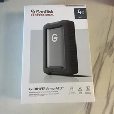 SanDisk Professional 4TB G-DRIVE ArmorATD USB-C Portable HDD-SDPH81G-004T-GBA1D