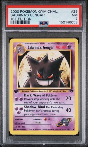 Sabrina's Gengar (1st Edition) graded PSA 7 for sale on eBay