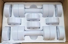 MERACH, Adjustable Dumbbell Set of 2, Weight, Anti-slip Handle, Compact, White