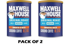 Maxwell House Original Roast Ground Coffee 10.3oz 2 Pack Rich Smooth Medium