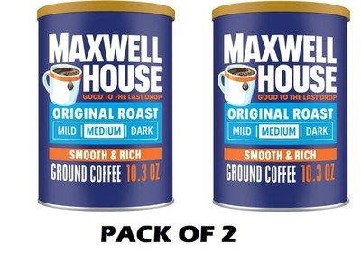 Maxwell House Original Roast Ground Coffee 10.3oz   2 Pack | Rich Smooth Medium