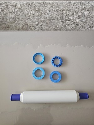 Tupperware Teigrolle Nudelholz Set  Abstandshalter/ Keksaufstecher NEU unbenutzt